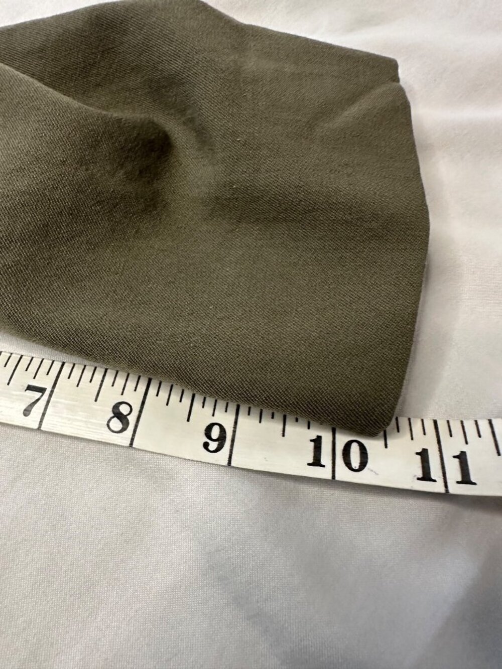 Vintage Pendleton 100% Wool Womens Olive Green Asymmetrical Button Midi Dress (6 - Picture 5 of 12